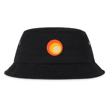 70er Jahre Kreise Muster - Kinder Bucket Hat - Schwarz - Vorne
