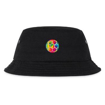 colourful football in bright spectral colours - Kids’ Bucket Hat - black - Front