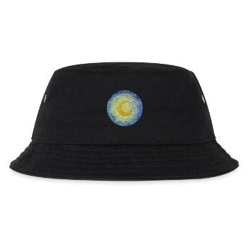 Mond Vincent van Gogh Starry Night Sternennacht - Kinder Bucket Hat - Schwarz - Vorne