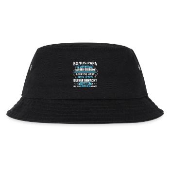 Bonus-papa Spruch Für Schwiegerväter Vatertag - Kinder Bucket Hat - Schwarz - Vorne