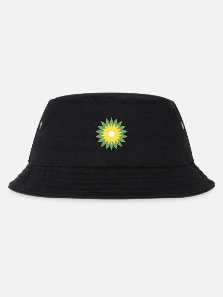 Blume - Kinder Bucket Hat - Schwarz