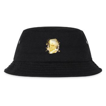 gold schimmernde Tarot Karte mit dem Stern Symbol - Kinder Bucket Hat - Schwarz - Vorne