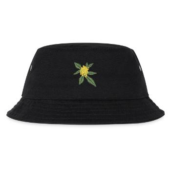Silver Acacia with its yellow flowers Pompoms - Kids’ Bucket Hat - black - Front