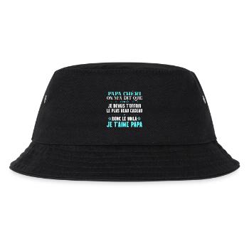 Voilà le plus beau cadeau papa chéri je t'aime - Bob Enfant - noir - Devant
