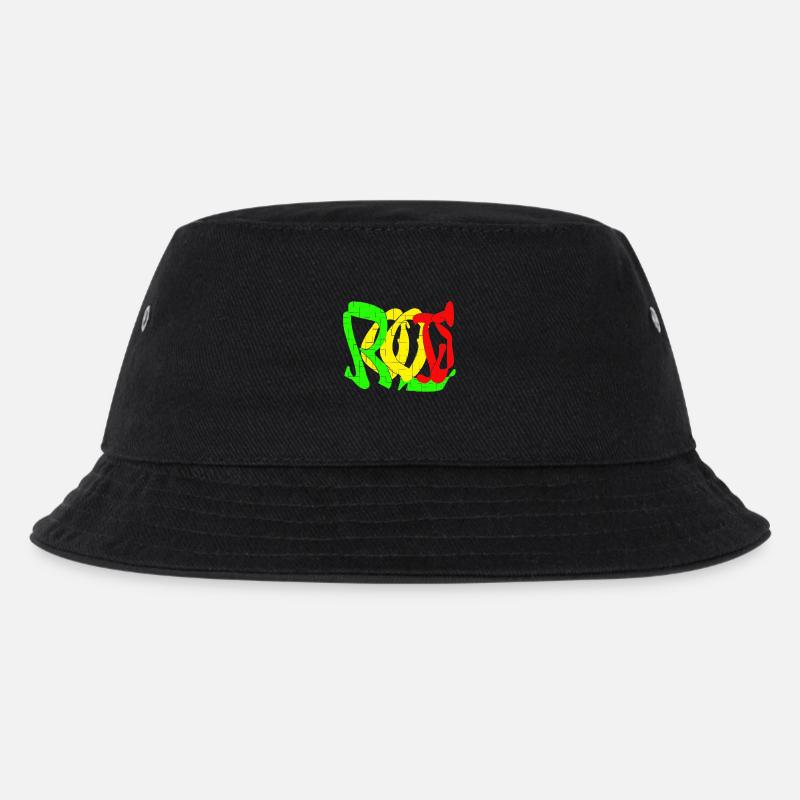 Rasta Farbblock Muster - Kinder Bucket Hat - Schwarz