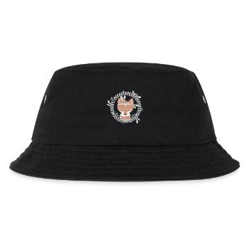 kleiner Fuchs mit Federschmuck im Ethno Rahmen - Kinder Bucket Hat - Schwarz - Vorne