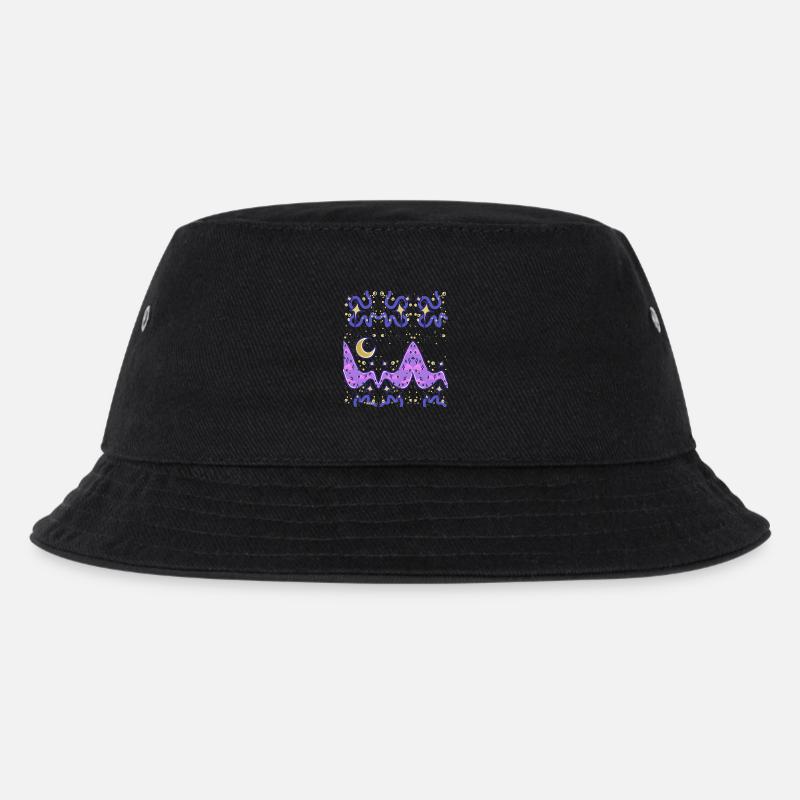 Funky Night Sky - Kids’ Bucket Hat - black