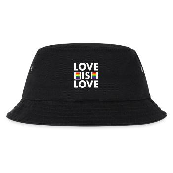 Love is love - Kinder Bucket Hat - Schwarz - Vorne