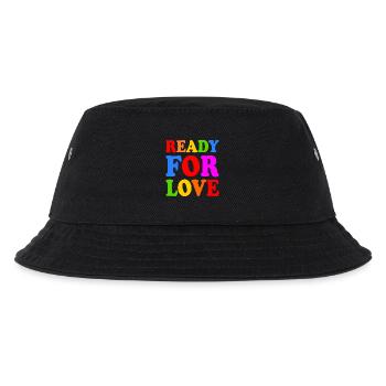 Ready for love - Kinder Bucket Hat - Schwarz - Vorne