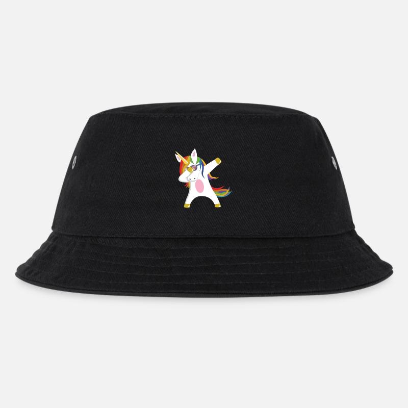 Dabbing Unicorn Geschenkidee dabbendes Einhorn Dab - Kinder Bucket Hat - Schwarz