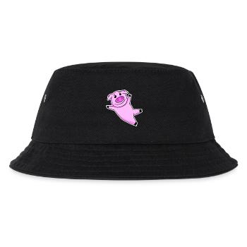 Schwein Niedlich - Kinder Bucket Hat - Schwarz - Vorne