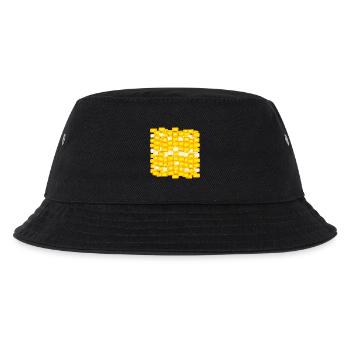 ZUCKERMAIS KOSTÜME - MAIS MUSTER - GELB - Kinder Bucket Hat - Schwarz - Vorne