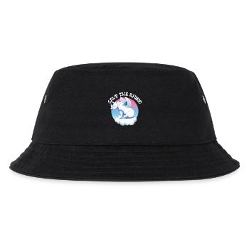 Die Nashörner retten| Nashorn - Kinder Bucket Hat - Schwarz - Vorne