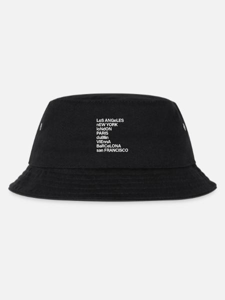 CITY NAMES BOLD white - Kinder Bucket Hat - Schwarz