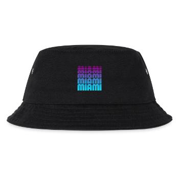 Miami Gradient Grid - Kids’ Bucket Hat - black - Front