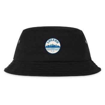 Lugano Skyline Abzeichen Shirt - Kinder Bucket Hat - Schwarz - Vorne