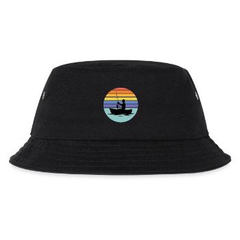 Angeln, Fischer, Angelrute - Kinder Bucket Hat - Schwarz - Vorne