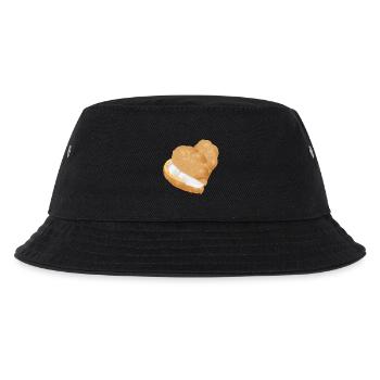 Mit Sahne gefülltes Windbeutel Herz - Kinder Bucket Hat - Schwarz - Vorne