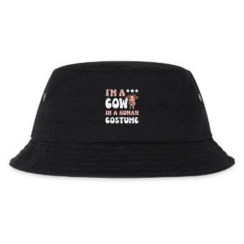 Kuh Kühe - Kinder Bucket Hat - Schwarz - Vorne