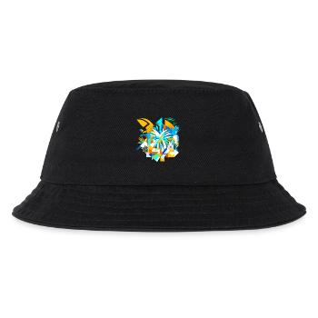 Abstract Summer - Kinder Bucket Hat - Schwarz - Vorne