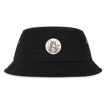 Spring awakening with unicorn and butterfly - Kids’ Bucket Hat - black - Front
