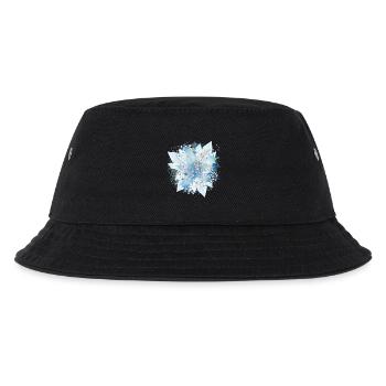 zarter bläulicher Stechpalmenzweig mit Kristallen - Kinder Bucket Hat - Schwarz - Vorne