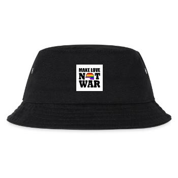 Make love not war - Kinder Bucket Hat - Schwarz - Vorne