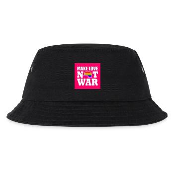 Make love not war - Kinder Bucket Hat - Schwarz - Vorne