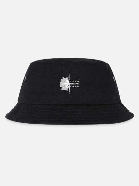 Koordinaten Bremerhaven - Kinder Bucket Hat - Schwarz