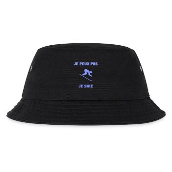 I CAN'T. SKI. SKI. RACKET. SNOW. SNOWBOARDING - Kids’ Bucket Hat - black - Front