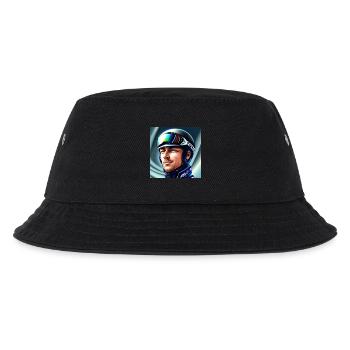 Ski Jumper Portrait - Kids’ Bucket Hat - black - Front
