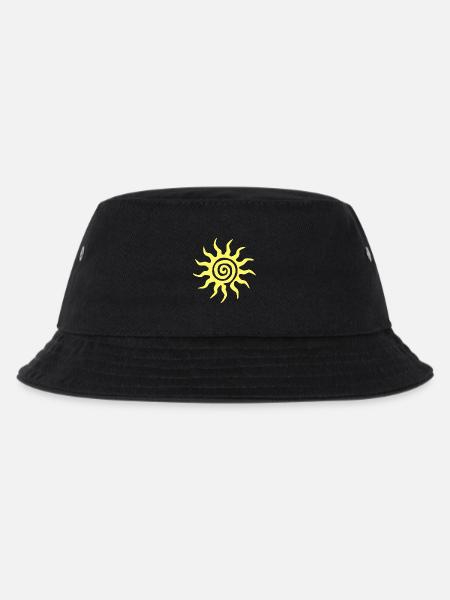 Spiral-Sonne - Kinder Bucket Hat - Schwarz
