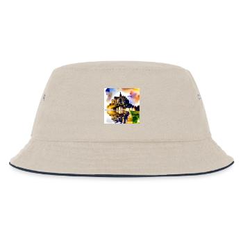Mont Saint Michel, Frankreich - Kinder Bucket Hat - Natur/Navy - Vorne