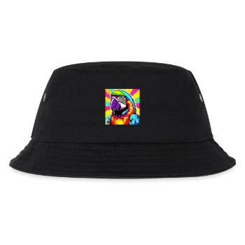 Papagei Pop Art - Kinder Bucket Hat - Schwarz - Vorne