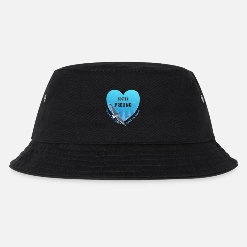 bester Freund - Kinder Bucket Hat - Schwarz