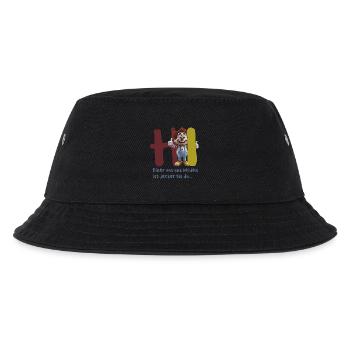 Karneval lustiger Spruch Alaaf Clown Joker Kostüm - Kinder Bucket Hat - Schwarz - Vorne