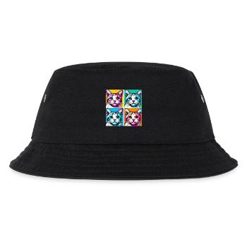 Cat Pop Art - Kids’ Bucket Hat - black - Front