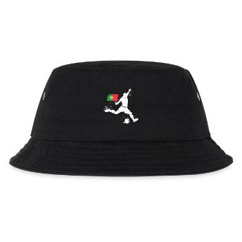 Fußball Spieler Explosion Portugal EM 2024 Symbol - Kinder Bucket Hat - Schwarz - Vorne