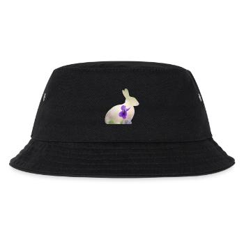 Hase Kaninchen - Kinder Bucket Hat - Schwarz - Vorne