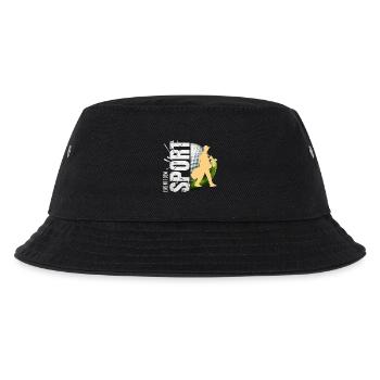Eins mit dem Sport - Kinder Bucket Hat - Schwarz - Vorne