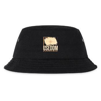 Usedom Koordinaten - Kinder Bucket Hat - Schwarz - Vorne