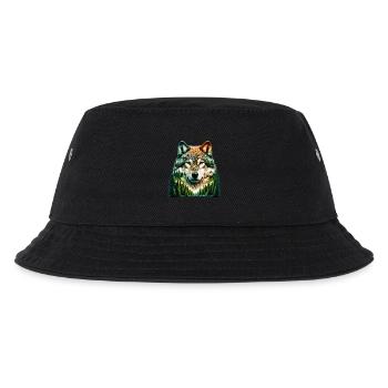 Wolf - Kinder Bucket Hat - Schwarz - Vorne