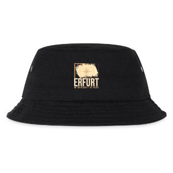 Erfurt Koordinaten - Kinder Bucket Hat - Schwarz - Vorne