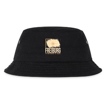 Freiburg Koordinaten - Kinder Bucket Hat - Schwarz - Vorne