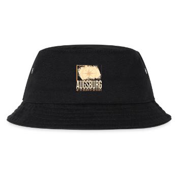 Augsburg Koordinaten - Kinder Bucket Hat - Schwarz - Vorne