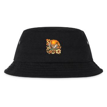 Schöne verliebte Schwäne. - Kinder Bucket Hat - Schwarz - Vorne