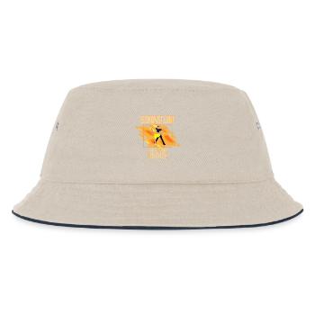Eiskunstlauf ist meine Droge - Kinder Bucket Hat - Natur/Navy - Vorne