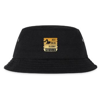 Auszeit - Erholung - Gelassenheit - Schwimmen - Kinder Bucket Hat - Schwarz - Vorne