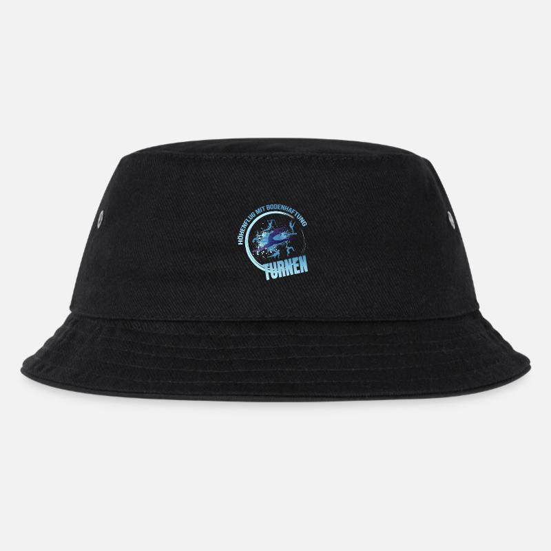 Höhenflug mit Bodenhaftung - Turnen - Kinder Bucket Hat - Schwarz