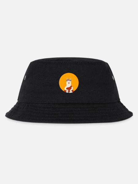 Meditierendes Lama - Kinder Bucket Hat - Schwarz